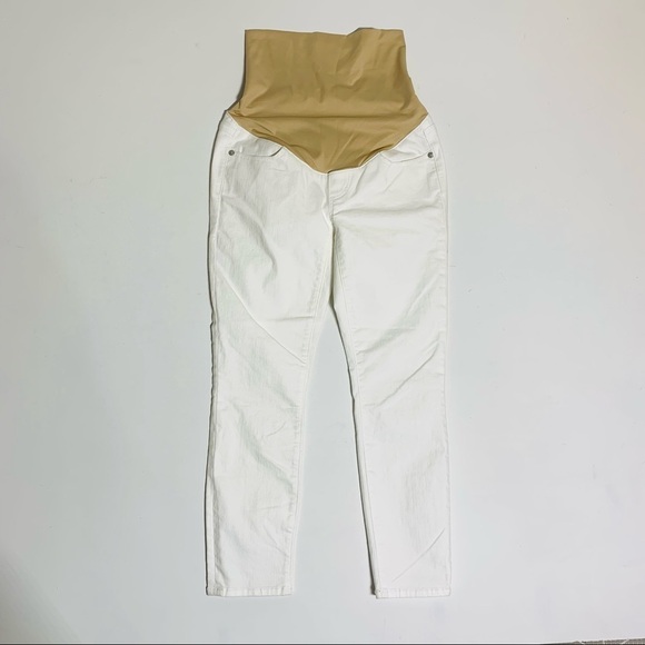 LOFT petites maternity white skinny jeans - Picture 6 of 10